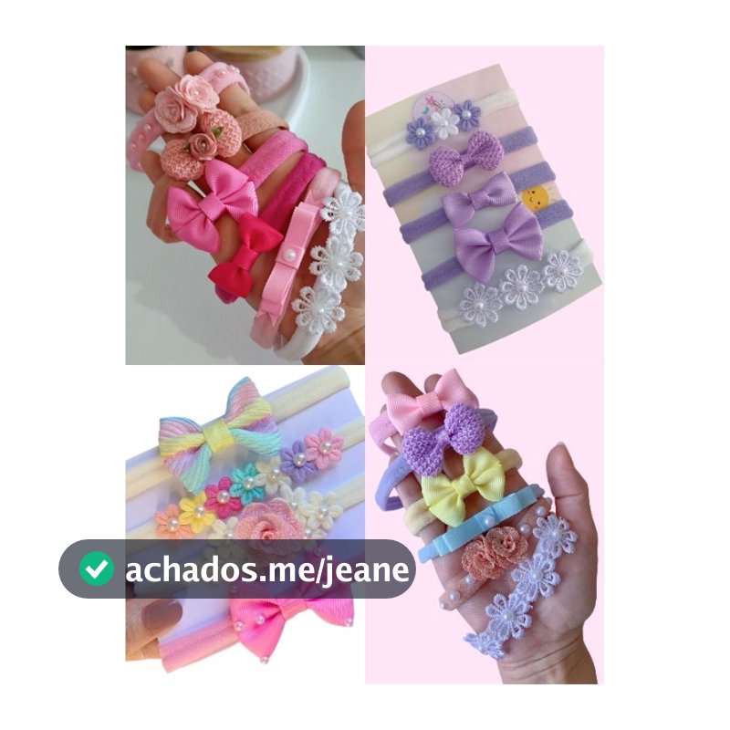 Kit Laços para Bebê 0 á 3 anos, laços infantil, Enxoval de bebê, Presente, Chá de Bebê