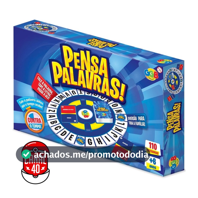 JOGO PENSA PALAVRAS 110 CATEGORIAS GGB BRINQUEDO MESA STOP CARTA TRAVA LETRAS BASTA TAPPLE TABULEIRO