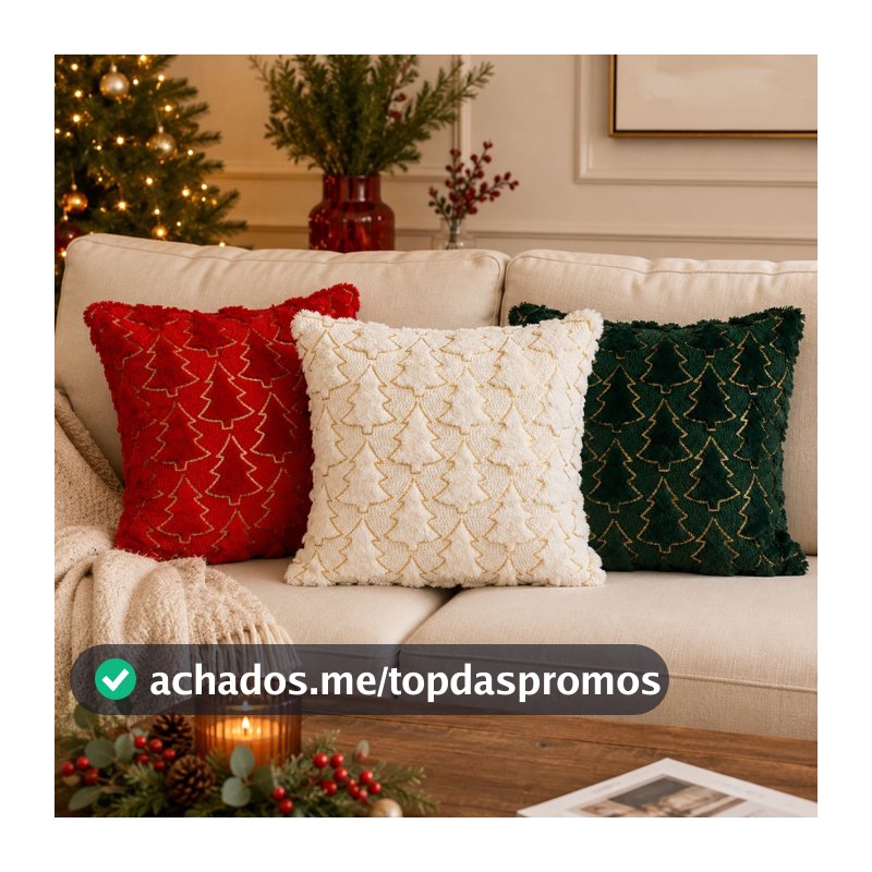 Capa Para Almofada De Natal Luxo Decoração Natalina