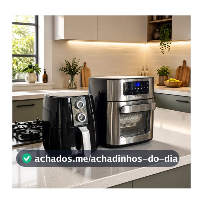 Fritadeira Eletrica Airfryer Oven Sem Óleo Digital 1700w 12l Antiaderente 360 - Fritadeira 3,8L
