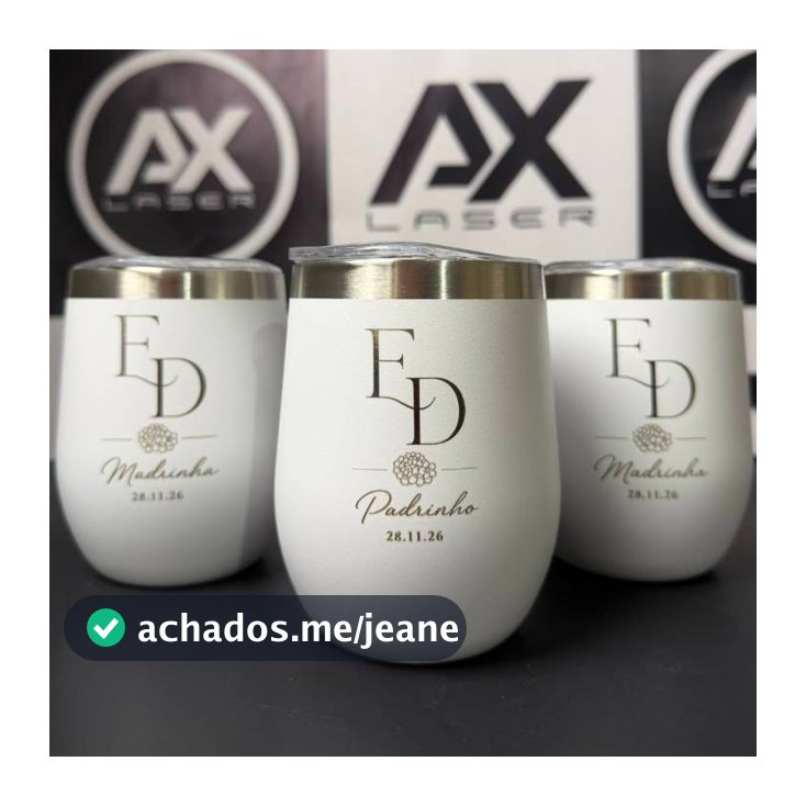 KIT 10 copo cuia 360ml térmico personalizado a laser