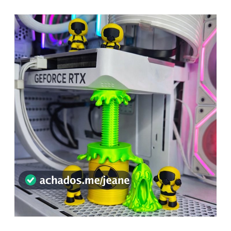 Suporte Para Placa De Vídeo Gpu Barriu Radiativo Com 5 Cientistas (ajustavel 50mm X 80mm) (p)