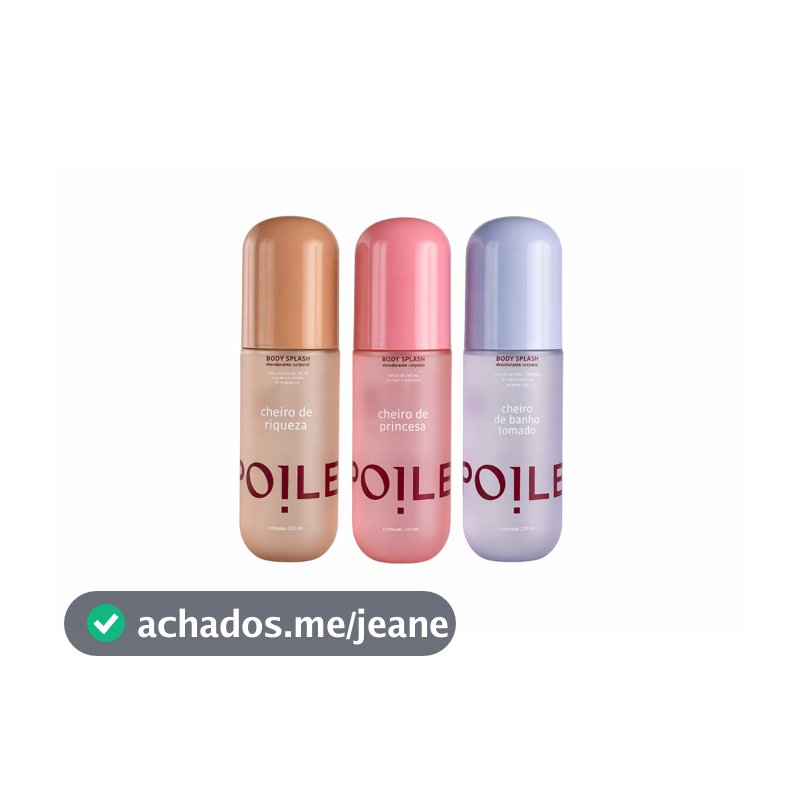 Kit 3 Body Splashes Femininos Riqueza Banho Tomado Princesa Perfume Corporal Spoiler