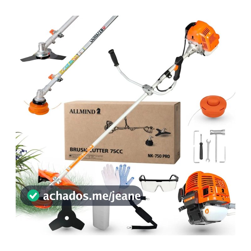 Roçadeira Aparador Cortador De Grama Mato A Gasolina Multifuncional Com 65cc Cilindradas 3.5 Hp