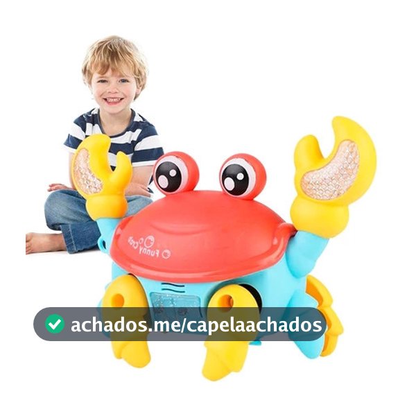 Kit Caranguejo Fujão e Patinho Dançante Brinquedo Infantil Com Luz Som e Movimento