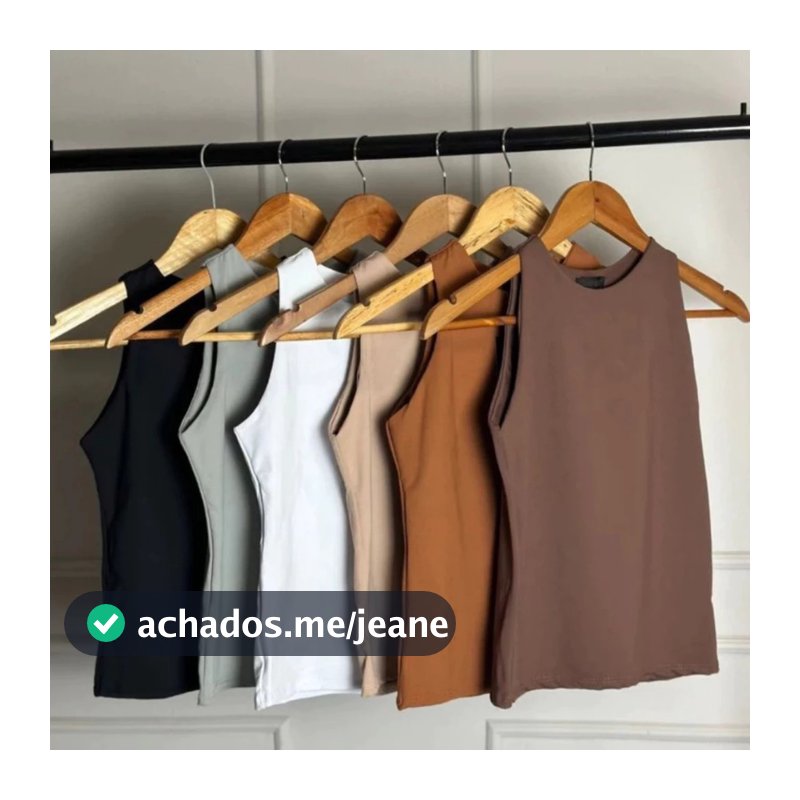 KIT 3 Regata Blusinha Feminina Suplex Duplo Básica Elegante Moda Blogueira Tendencia