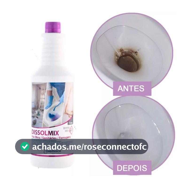 Detergente Dissolmix Tira Manchas De Sanitário Remove Marca D"água 1L Envio Imediato