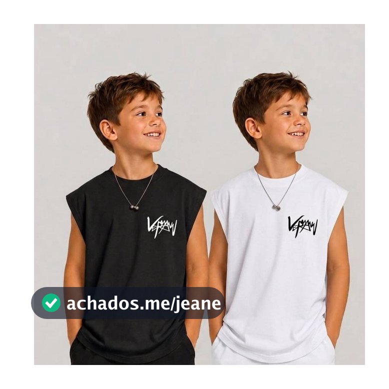 Kit 2 Regatas Camisetas  Infantil Juvenil Masculina menino algodão verão