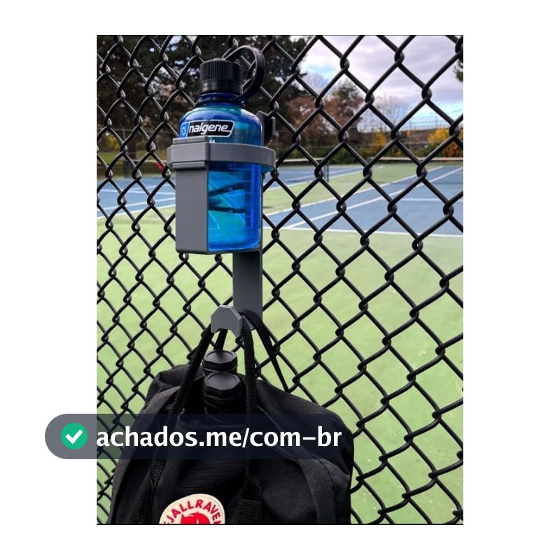 Suporte Gancho de Cerca ou tela para Garrafa de Água e Mochila Beach Tennis Tênis Academia Organizador de Grade