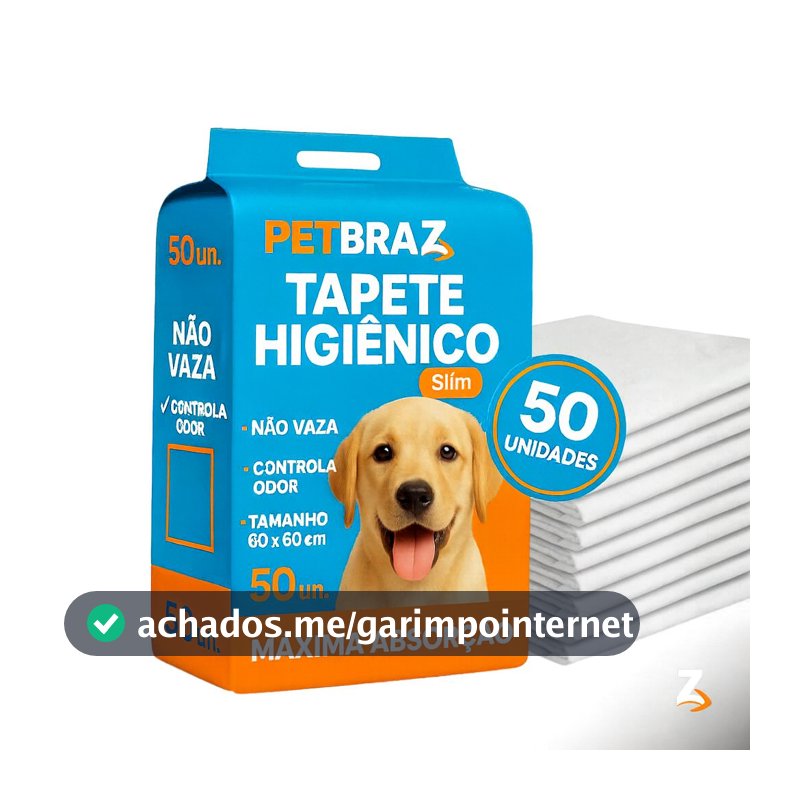 Tapete Higiênico Descartável para Cachorro Unidades 60x60 cm - Fralda Pet Xixi Cão Pequeno Médio