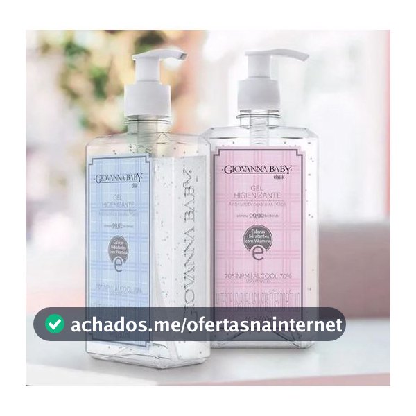 Giovanna Baby Álcool Gel 70% Perfumado 500ml ou 60ml