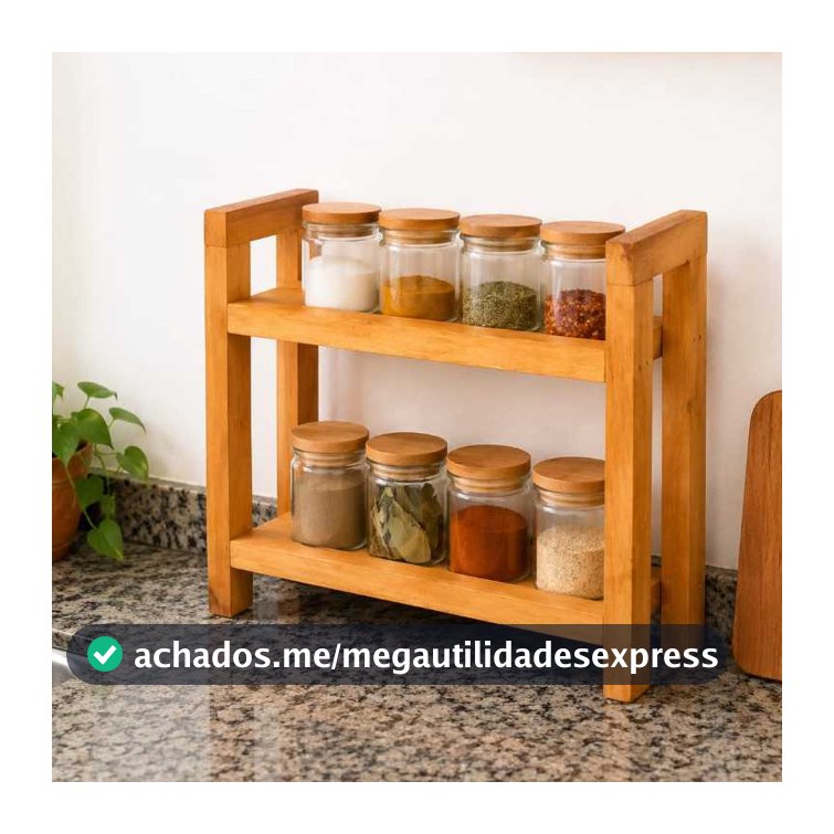 Porta Tempero Porta Condimentos Organizador De Bancada Prateleira Cozinha