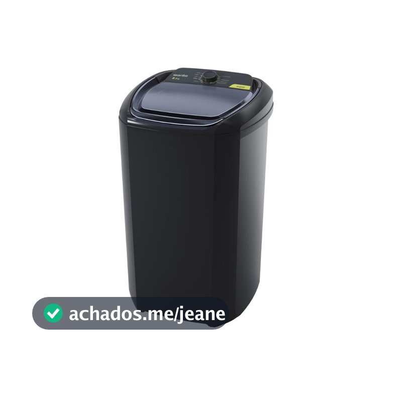 Tanquinho de Lavar Roupas Wanke 8,5kg Super LWBE085T3 Preto 220V
