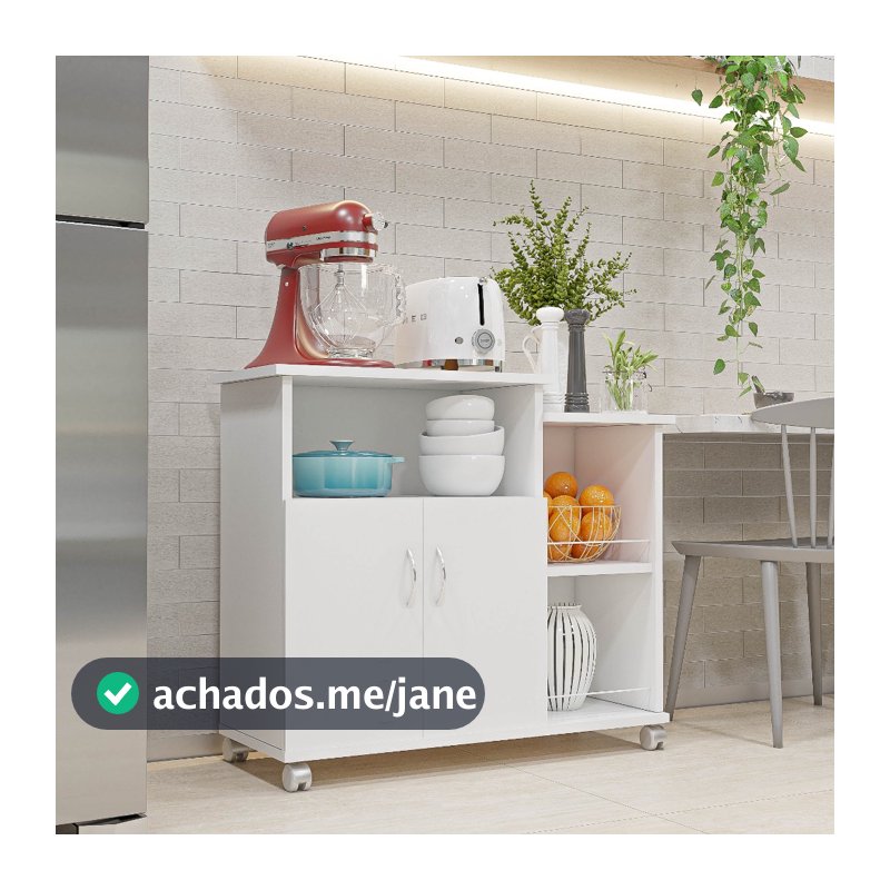 Armário Cozinha Fruteira Multiuso Cozinha com Tampo para Microondas e Galão de Àgua