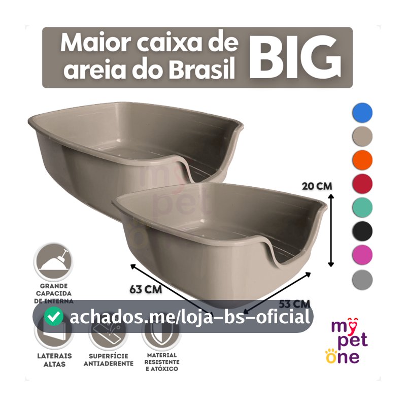 Kit 2 Caixa de Areia para Gatos Funda Big Alvorada Pet