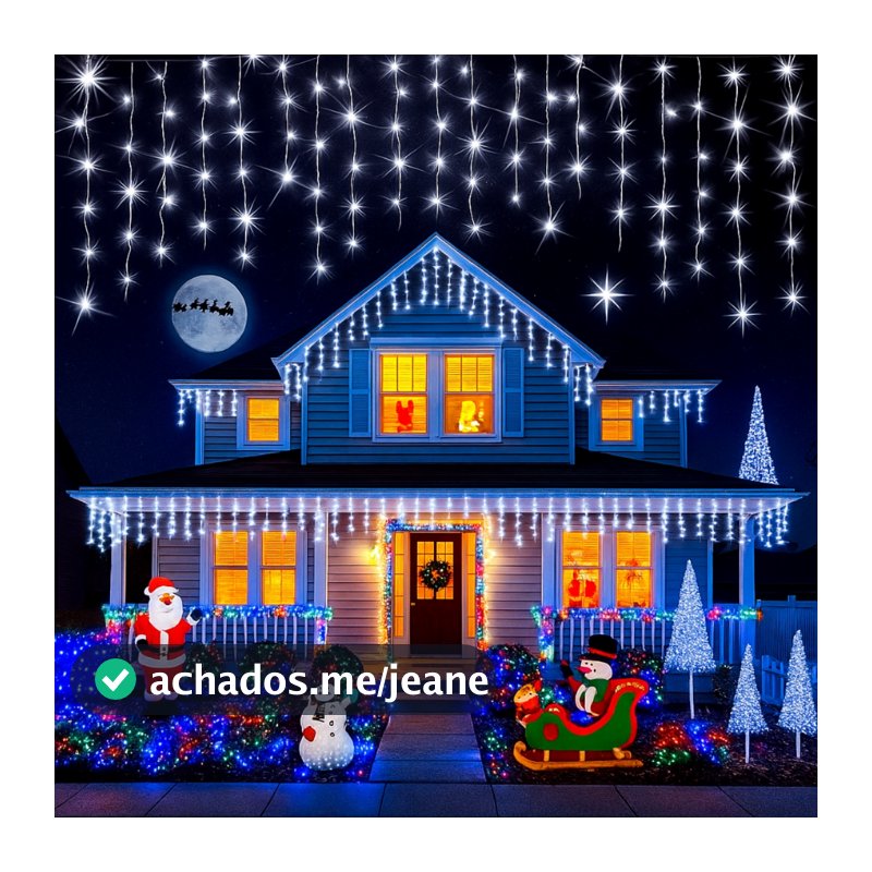 Cascata 200 Led Cores Decoração De Natal 110v/220 5 Metros