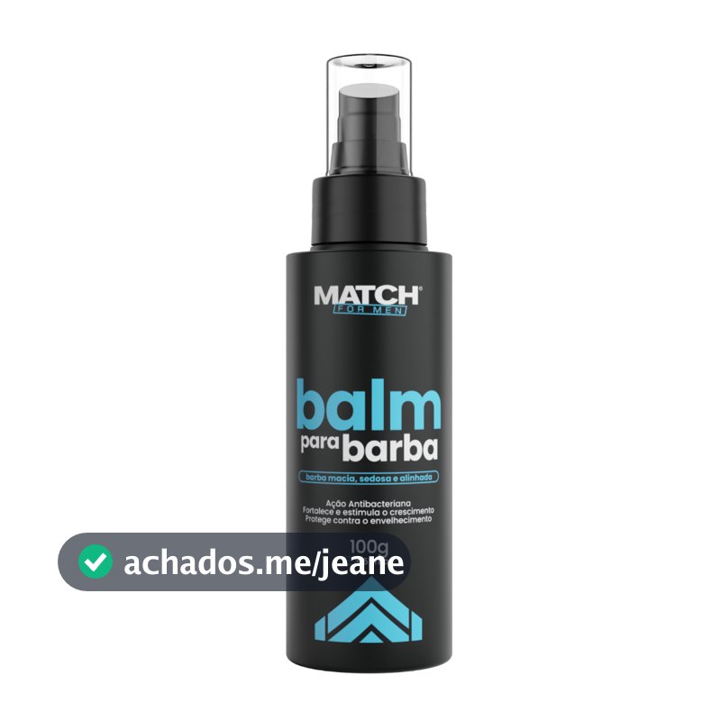 Balm Hidratante para Barba Match 100g Alinha os Fios Modelador Anti Frizz Ação Antibacteriana