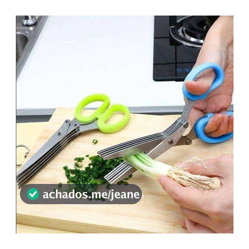 TESOURA PARA PICAR E CORTAR ALIMENTOS 5 LÂMINAS Top Ola