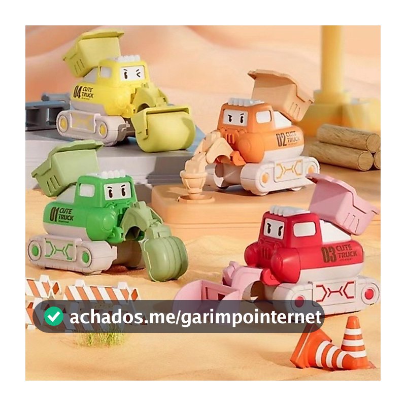 Kit 4 Carrinho de Construção civil Brinquedo infantil carrinho de obra