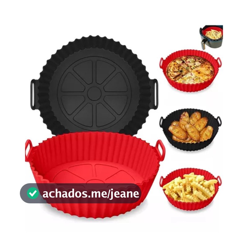 Forma Silicone Air Fryer 18cm Antiaderente Reutilizável Durável Forno Assadeira cozinha