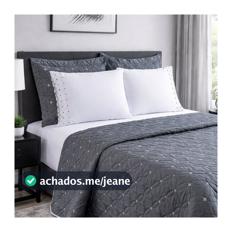 Kit Roupa de Cama Casal Padrão 6 Peças Percal 200 Fios Ideale Luxo Vivere