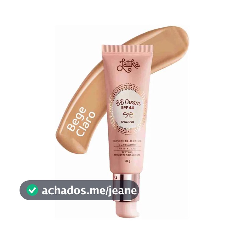 BB Cream Latika FPS 44 Base Facial Clareadora para Maquiagem N10 Tom Bege Claro