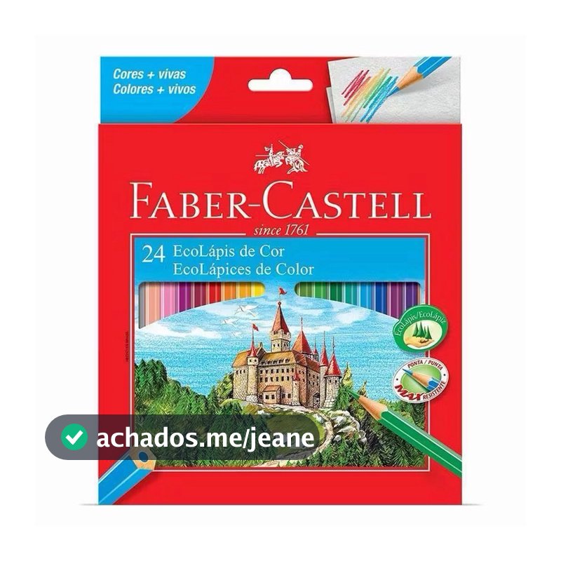 Lápis de Cor Ecolápis 24 Cores - Faber-Castell