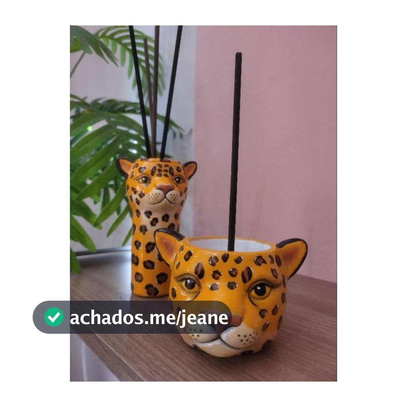 Vasos Decorativos Onça – Difusor Incensário Plantas