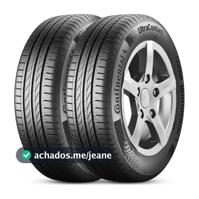 Kit 2 Pneu Aro 15 185/60R15 Continental UltraContact 84H