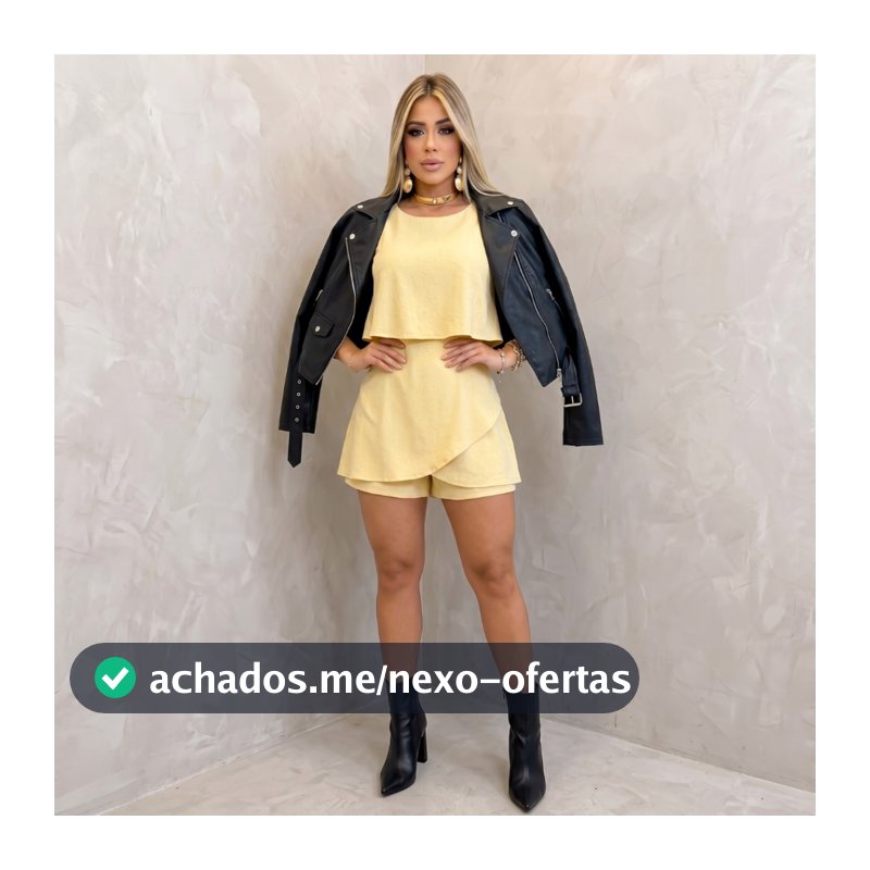 Macaquinho Feminino Plus Size Short Saia Forrado Look Inverno Moda Balada Festa Roupa de Frio