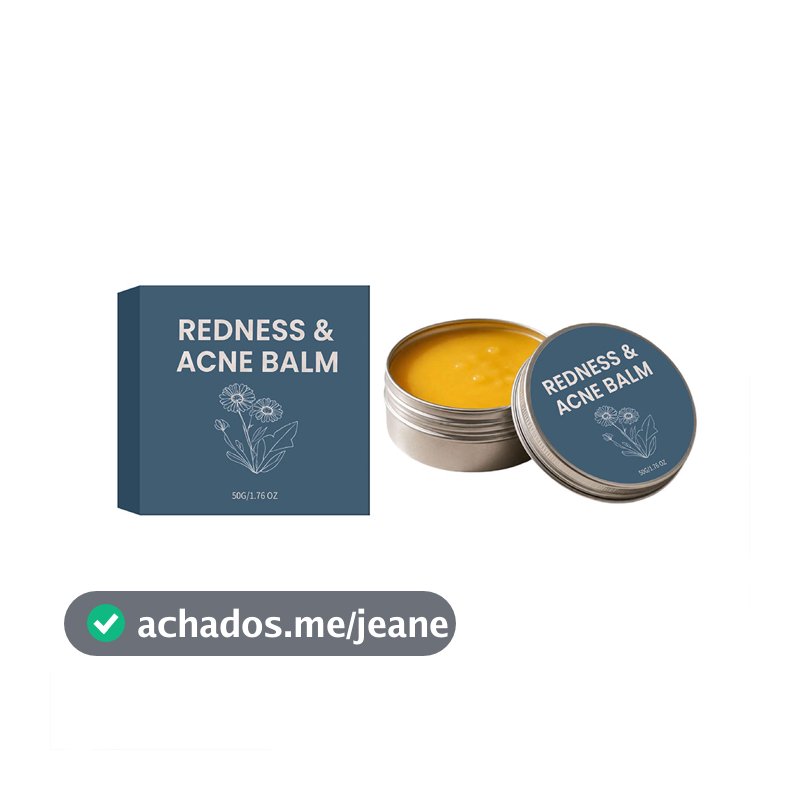 Redness & Acne Skin Balm, Mild Solid Facial Balm, Compact Tin Pack Skin Care Balm For Travel And Short Trips