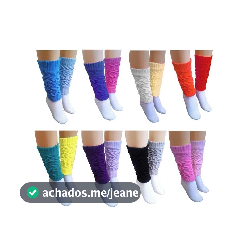 1 Par de Meia Polaina Aeróbica Academia Esporte Fitness Ballet Ginastica Lisas Polainas 2024