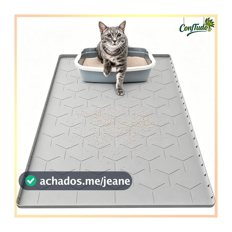 Pet Silicone Mat 87x57cm Waterproof Moisture-resistant Cat Litter Box Easy to Clean