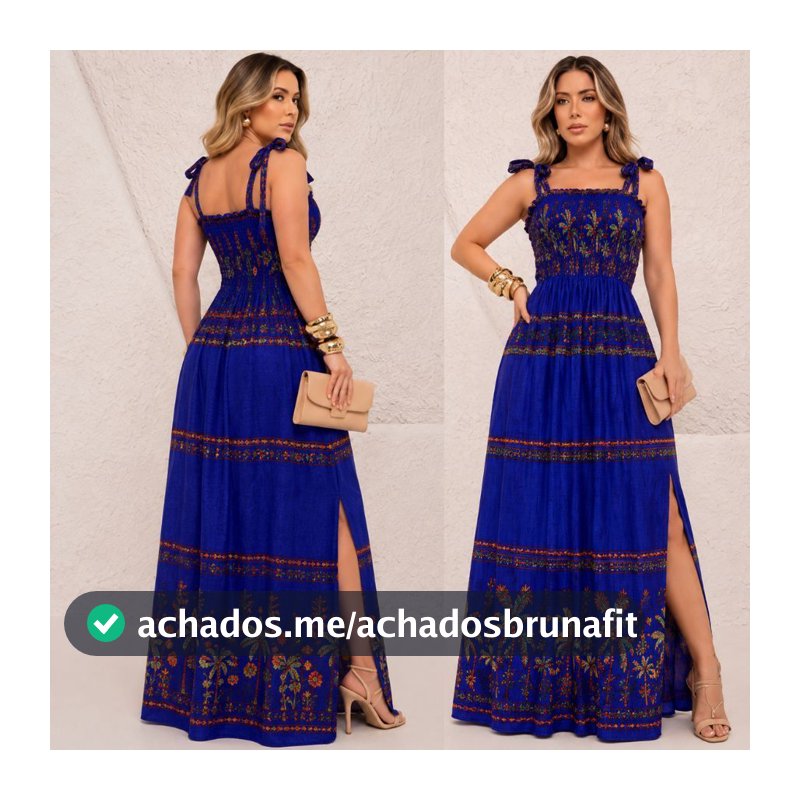 Vestido Longo Estampado Floral Feminino Alcinha Lastex Moda Verão  Casual Confortável