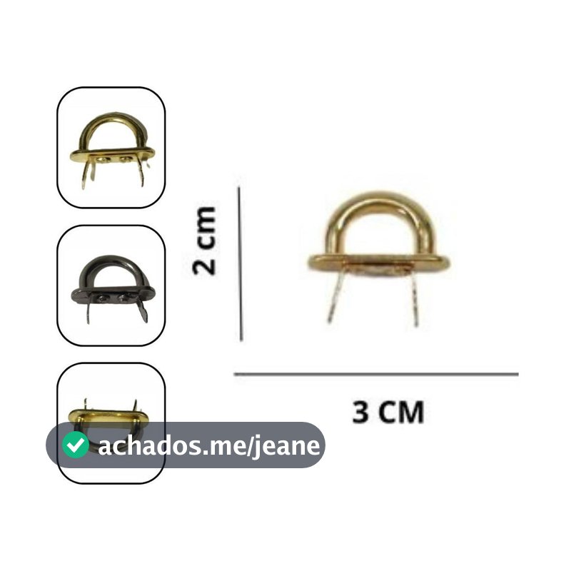 Kit 10 Unidades Porta Alça Bolsa Corrente Chaveiro Suporte Garra
