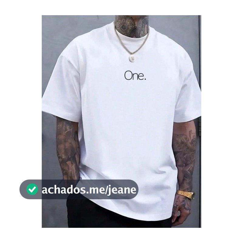 Camiseta Masculina One Camisa 100% Algodão Casual Premium