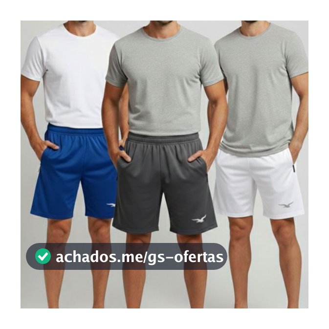 Kit Com 3 Bermudas Shorts Masculinos Básicos Bermuda Para Atividades Fisicas