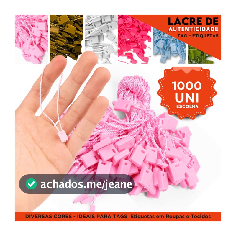 Lacre de Autenticidade 1000 Unidades – Ideal para Roupas, Tags e Brindes - MN