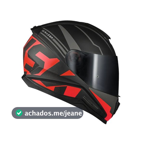 CAPACETE NORISK RAZOR FULL PRETO/VERMELHO FOSCO