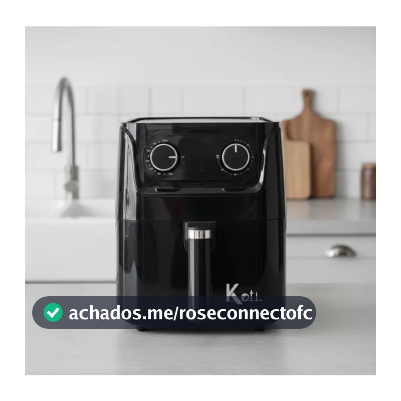 Fritadeira Air Fryer KOTI 5,5l 1500w  Preta E Inox 110v Ou 220v