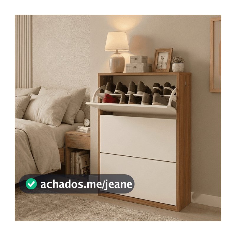 Sapateira Organizadora 3 Portas Sistema Basculante Para 20 Pares De Sapatos Quarto E Hall De Entrada