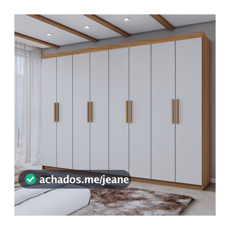 Guarda-Roupa Casal Aurora 8 Portas 4 Gavetas