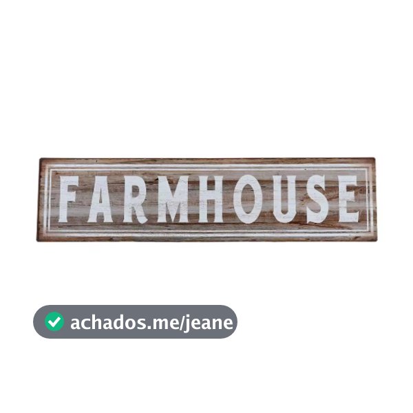 Placa Decorativa Vintage de Metal – Estilo Farmhouse (40 x 10 cm)