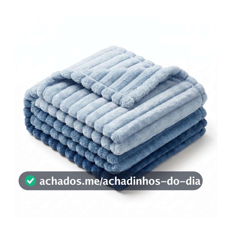 MANTA CANELADA COLORE DEGRADÊ 2,20m x2,40m QUEEN
