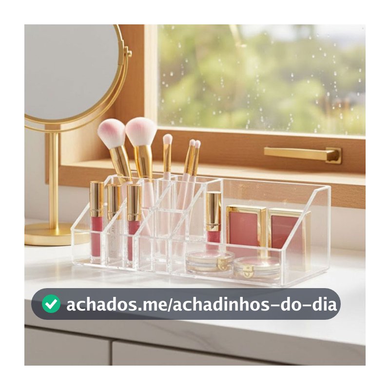 Organizador de Maquiagem Multiuso para Cosméticos, Pincéis e Acessórios de Beleza