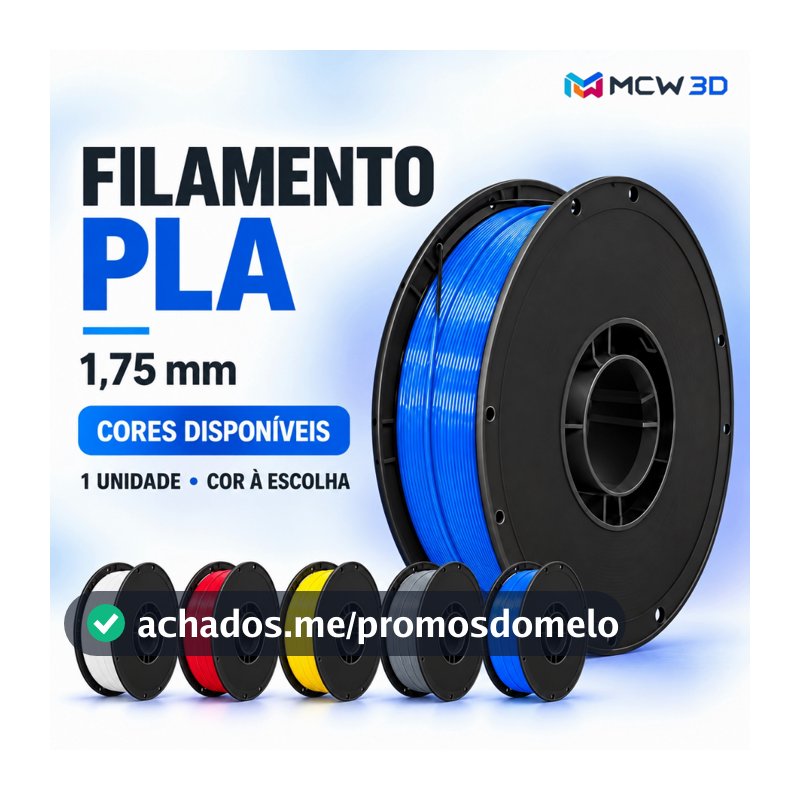PLA Filamento Premium 1Kg 1.75mm Impressão 3D Alta Qualidade Profissional Varias Cores