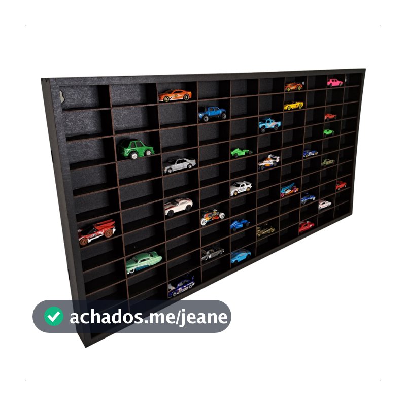 Expositor Porta Hot Wheels 100 Carrinhos Escala 1:64 Pintado Estante Resistente MDF