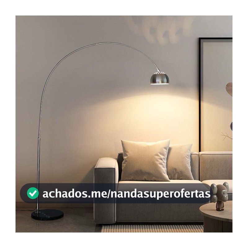 Luminária 8057 De Chão Ajustável Com Base De Mármore Sala De Estar Leitura Jantar Sofá Quarto E Decoração De Casa