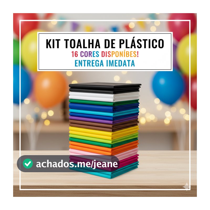 Kit 10/20/30/40 Toalhas de Mesa Plástico 70x70 cm Descartável para Festas, chá  Eventos e Casamentos