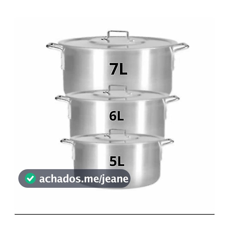 Kit Panelas de Alumínio para Feijoada Jogo de Panela 3 peças Kit Feijoada Caçarola Grande
